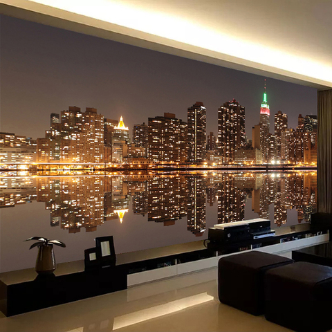 Custom 3d Murals.dubai Skyscraper Rivers Night City Modern Wallpaper  Design,living Room Sofa Tv Wall Bedroom Papel De Parede - Wallpapers -  AliExpress