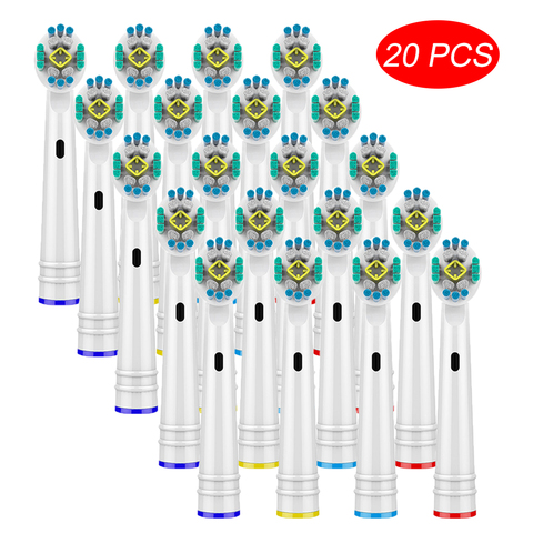 20pcs Dual Clean Replacement Toothbrush Heads For Braun Oral B Toothbrush Head Wholesale Toothbrush Brush Heads For OralB ► Photo 1/6