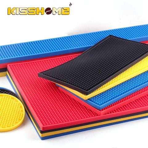 Rubber Service Bar Mat Heavy Duty Home Bar and Rubber Drip Mats Cocktail Bartender Tea Cup Mug Set Waterproof Kitchen Placemat ► Photo 1/5