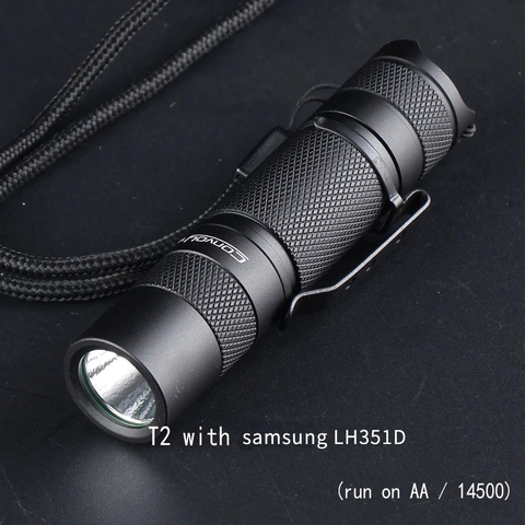 Flashlight Convoy T2 with Samsung LH351D Linterna LED AA / 14500 Battery Version Portable Key Flash Light Mini Torch Lanterna ► Photo 1/6