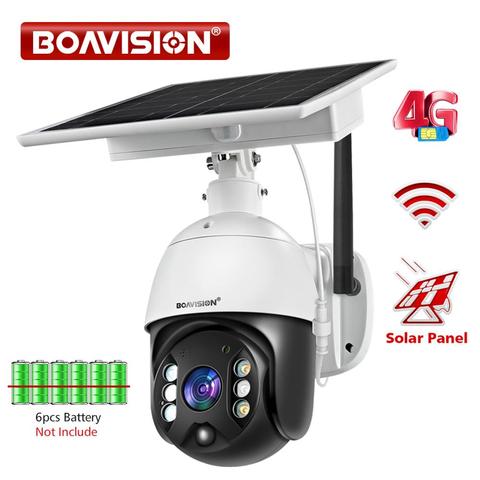 IP Camera 4G Sim Solar Panel Battery Camera wifi Camera 1080P PTZ Camera PIR Human Detection Color Night Vision ► Photo 1/6