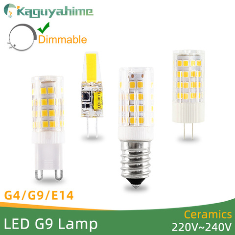 Kaguyahime LED G4 G9 Bulb E14 Ceramics Dimmable Lamp 220V AC DC 12V 3W 5W 6W 7W 9W COB Lamp High Brightness LED Bulb Light ► Photo 1/6