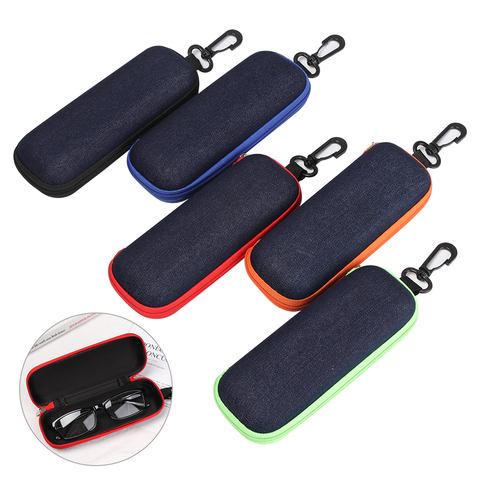 1PC Portable Eyewear Cases Cover Sunglasses Hard Case For Women Men Glasses Box With Lanyard Zipper Eyeglass Cases Protector ► Photo 1/6