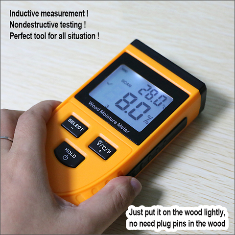 0.5-79.5%  Digital Wood Moisture Meter GM630 Wood Humidity Tester Tools Hygrometer Timber Damp Detector LCD Display ► Photo 1/6