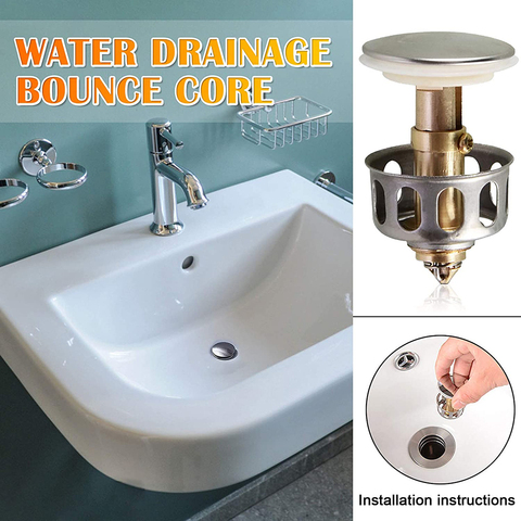 History Review On Stainless Steel Push Type Bounce Core Wash Basin Drain Filter Leaking Plug Kitchen Sink Seal Drainer Access Suit 35mm Aliexpress Er Housemall Alitools Io - Bathroom Sink Leaking From Plug Hole