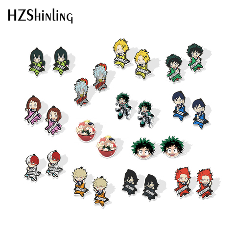 2022 New My Hero Academia Acrylic Earring Anime Boku No Hero Academia Stud Earrings Epoxy Resin Earring ► Photo 1/6