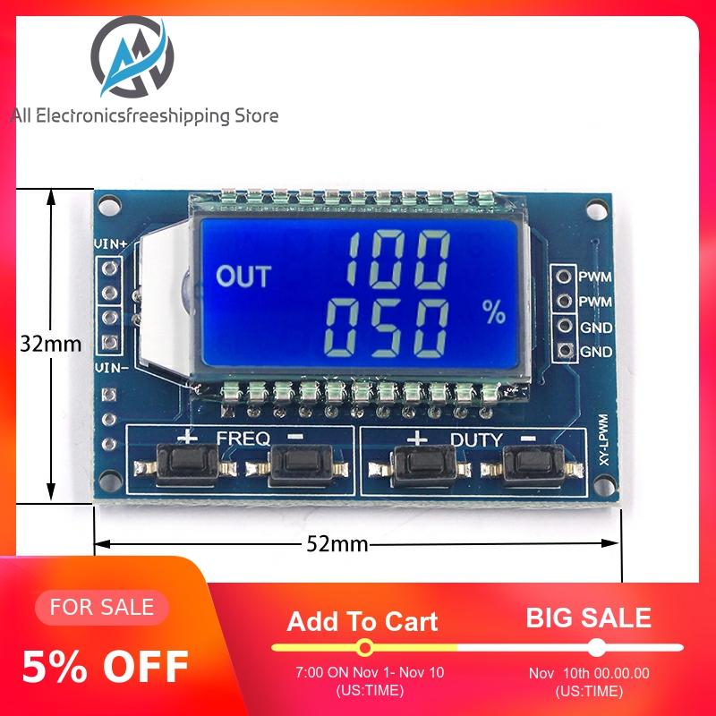 Signal Generator PWM Pulse Frequency Duty Cycle Adjustable Module LCD Display 1Hz-150Khz 3.3V-30V PWM Board Module ► Photo 1/6