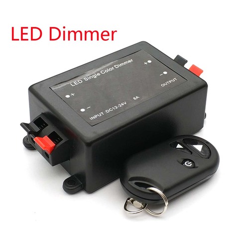 LED Single Color Dimmer 3 Key RF Remote Control Wireless LED Controller 12V 24V DC 8A ► Photo 1/3