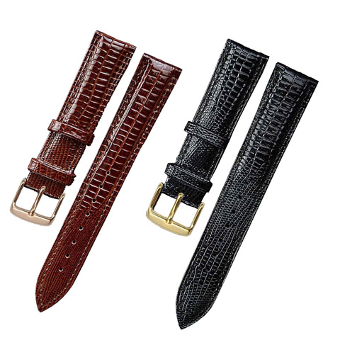 Fashion Lizard Texture Leather Watchband Pin Buckle Watch Strap for Women and Man 12mm 14mm 16mm 18mm 20mm 22mm 24mm ► Photo 1/6