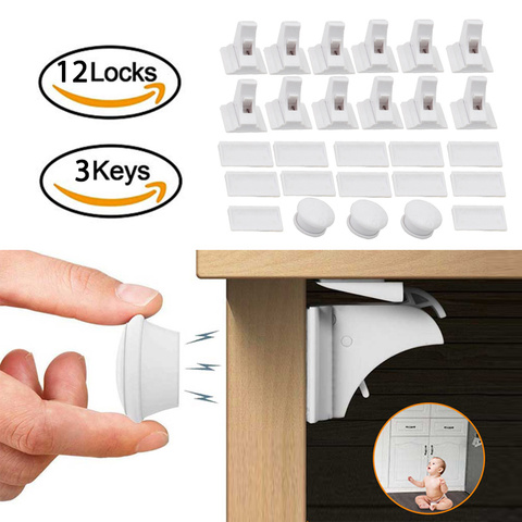 Invisible Baby Safety Magnetic Cabinet Lock  Child Proof Magnetic Cupboard  Locks - Cabinet Locks & Straps - Aliexpress