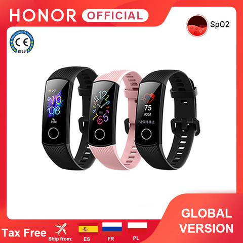 Global Version Honor Band 5 Band5 Smart Band Blood Oxygen Real Time Heart Rate Monitor 0.95'' AMOLED Screen 5ATM Waterproof ► Photo 1/6