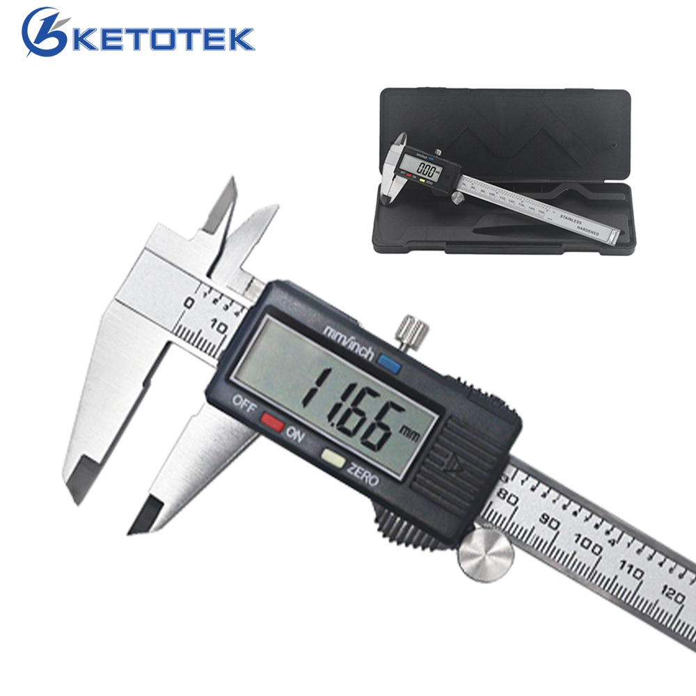 Measure Tool 6'' 150mm LCD Digital Vernier Caliper Micrometer Gauge Ruler hi 