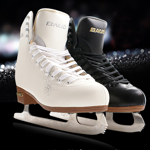 Winter Adult Genuine Leather Professional Thermal Warm Thicken Ice Figure Skates Shoes With Ice Blade  Waterproof Comfortable ► Photo 1/6