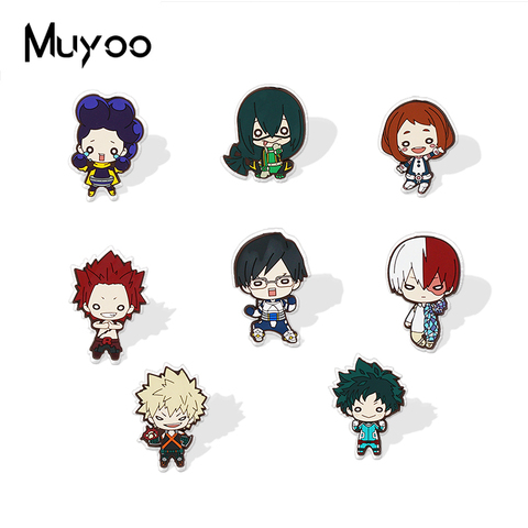 New Arrival My Hero Academia Icons Print Epoxy Acrylic Lapel Pins My Hero Academia Anime Cartoon Acrylic Badge Pins ► Photo 1/6