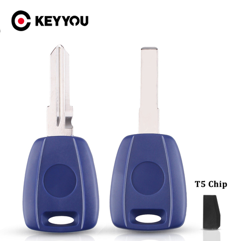 KEYYOU Transponder Key Shell Fit For Fiat Bravo Punto Ducato Daily Scudo Fob With T5 Chip SIP22/GT15R ► Photo 1/6