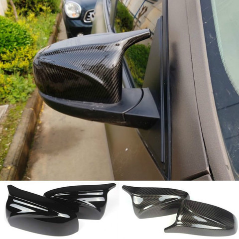 Left+Right X5 X6 Mirror Cover Car Side Door Wing Rear View Mirror Cap Cover Shell Replacement For BMW X5 X6 E70 E71 2007-2013 ► Photo 1/5