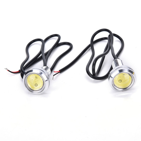 2PCS 23mm 10W 12V LED Eagle Eye White Daytime Running DRL Light Tail Car Auto ► Photo 1/6