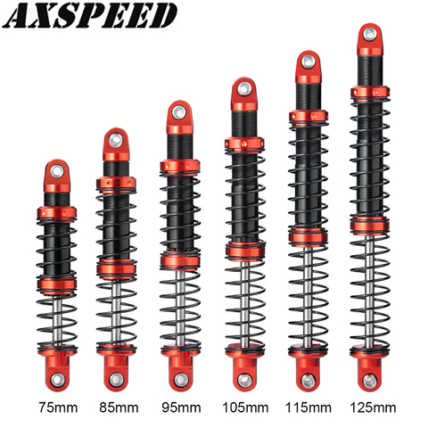 AXSPEED 1/2/4pcs Oil Adjustable Spring Shock Absorber Damper 75/85/95/105/115/125mm for D90 SCX10 TRX4 1/10 RC Car Truck Crawler ► Photo 1/6