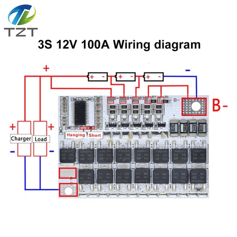 3s/4s/5s Bms 12v 16.8v 21v 100a Li-ion Lmo Ternary Lithium Battery Protection Circuit Board Li-polymer Balance Charging Module ► Photo 1/6