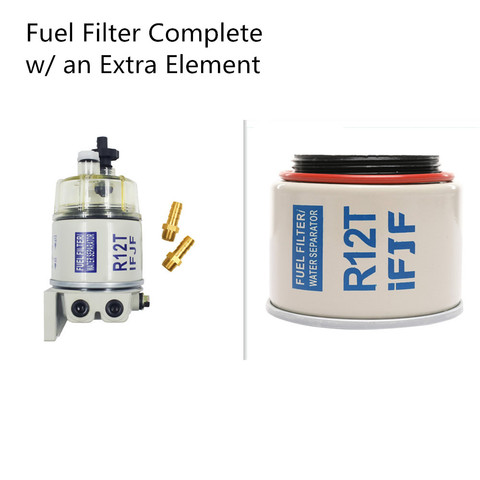 R12T Fuel/Water Separator Filter for Racor 140R 120AT S3240 NPT ZG1/4-19 Complete w/ an Extra Filter Element ► Photo 1/5