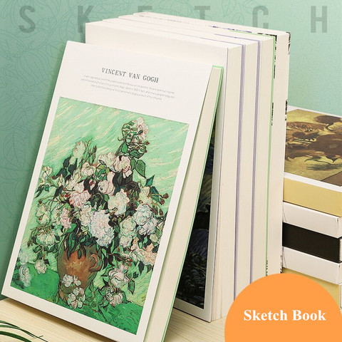 120 Sheets Thicken Beige Paper Sketch Book Student Art Painting Drawing Watercolor Book Graffiti Sketchbook School Stationery ► Photo 1/6