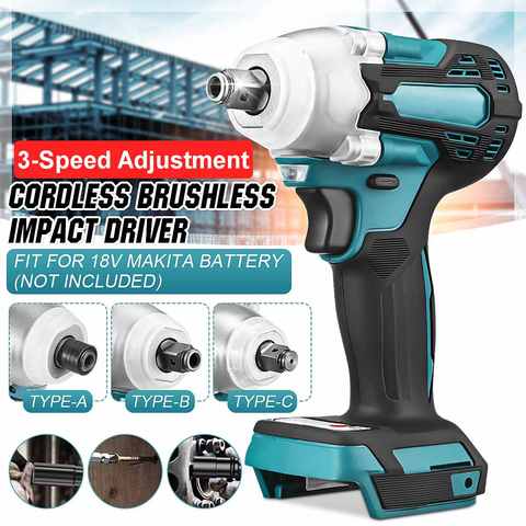 3 Speed Adjust Electric Wrench 800N.m DTW300 Impact Wrench Brushless Electric Screwdriver Drill Tool for 18V Makita Battery ► Photo 1/6