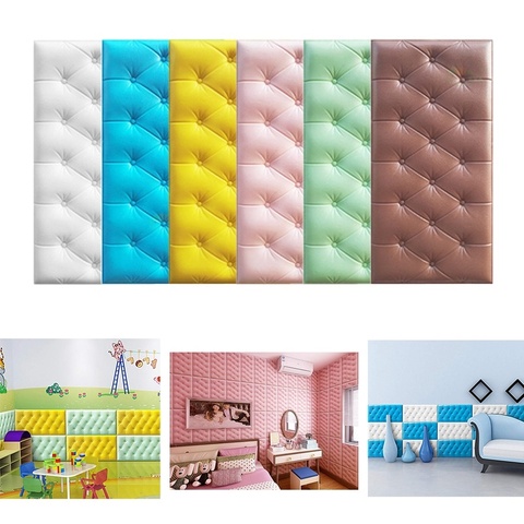 60*30cm Home Anti-collision Wall Mat Floor Pad Home Entrance Mat Bedroom Living Room Children's Bedroom Bedside Bed Soft Cushion ► Photo 1/6