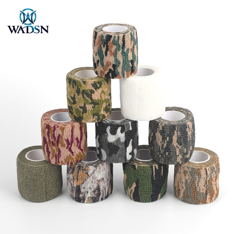 WADSN 5cmx4.5m Tactical Elastoplast Camouflage Cotton Tape Hunting Rifle Disguise Camo Elastic Wrap Waterproof Gun Accessories ► Photo 1/6