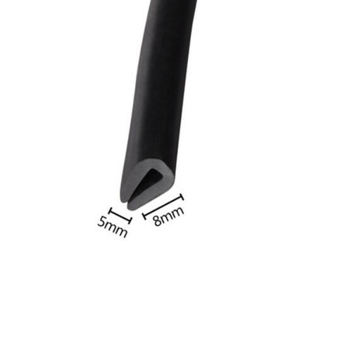 5mm x 8mm U Channel EPDM Black Moulding Trim Strip Edge Guard Rubber Sealing Strip Weatherstrip Car Door Protector ► Photo 1/2