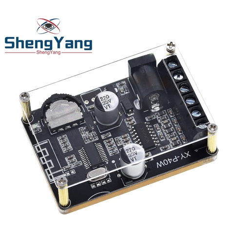 Bluetooth 5.0 stereo audio power amplifier board 40Wx2  Bluetooth receiver DC 12/24V supply XY-P40W ► Photo 1/6