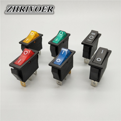 KCD3 Rocker Switch ON-OFF 2 Position 3 Pin Electrical equipment  With Light Power Switch 16A 250VAC/ 20A 125VAC 35mm*31mm*14mm ► Photo 1/6