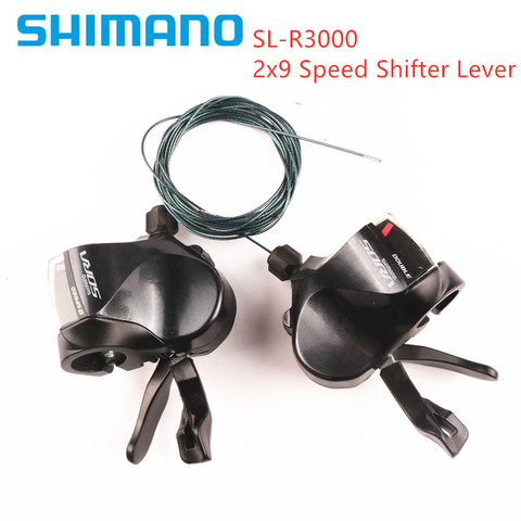 Shimano SORA R3000 Shifter Lever 2x9 3x9 Speed Road Bike R3000 Shifters Triggle A Pair Black with Cable Bike Bicycle Accessories ► Photo 1/6