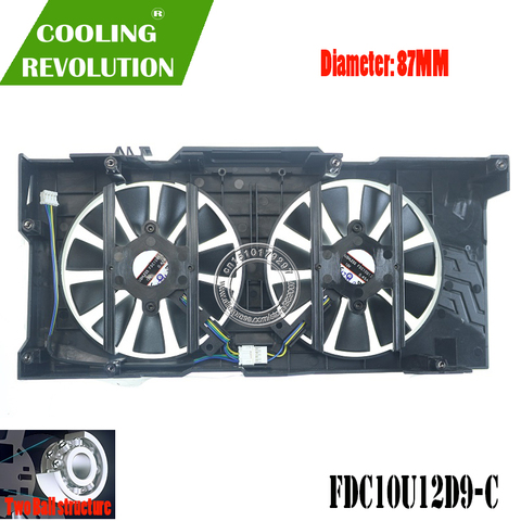 FDC10U12D9-C DC12V 0.45AMP 4PIN graphics fan for ASUS EXPEDITION RX580 RX570 EX-RX580 EX-RX570 ► Photo 1/4