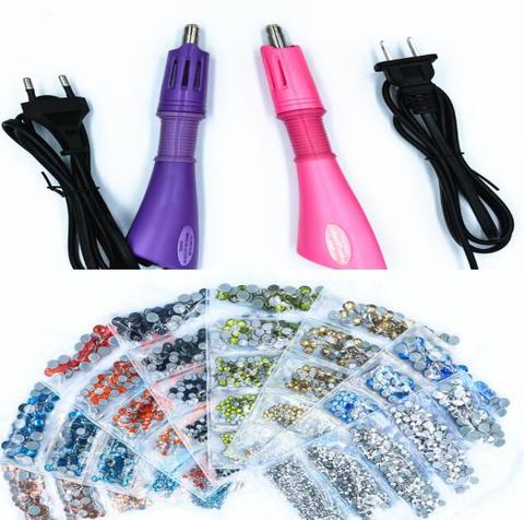 Fast Heated Hotfix Rhinestone Applicator Iron-on Wand Heat Fix Tool Sewing  Decor