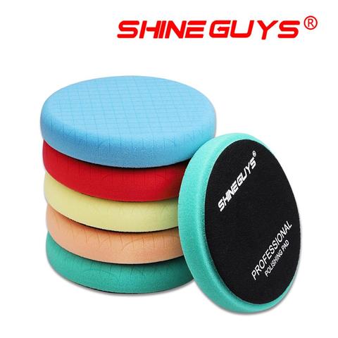 (Bulk Sales 1) Shine Guys 5.5 Inch(135mm) Light/Medium/Heavy Cut Polishing Pad& Buffing Pads for 5