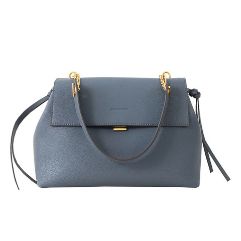 2022 Famous Brand Design Women's Handbag Soft Leather Vintage 100% Cowhide Leather Female Crossbody Shoulder Bag Blue All-match ► Photo 1/5