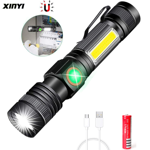 4000LM Ultra Bright LED Flashlight USB Rechargeable led torch T6  lanterna Bicycle Light Use18650 Battery.For cycling outdoors ► Photo 1/6