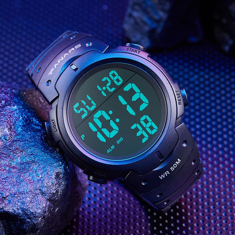 SYNOKE Outdoor Sport Watch Men Big Dial Multifunction Digital Watch For Men 50m Waterproof Watches Alarm Clock reloj hombre 1251 ► Photo 1/6