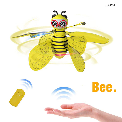 EBOYU Flying Ball Bee Toys RC Infrared Induction Drone Helicopter with Shinning LED Light Hand-Controlled Flying Kids Toy Gift ► Photo 1/6