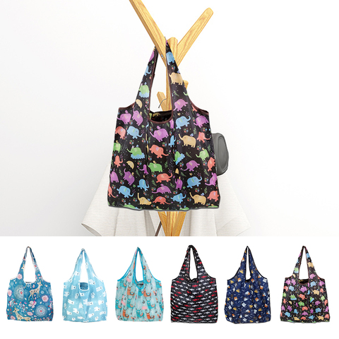 Large Shopping Bag Stylish Foldable Reusable Eco-friendly Waterproof Shopping Backpacks Tote Grocery Foldable Storage Bag ► Photo 1/6