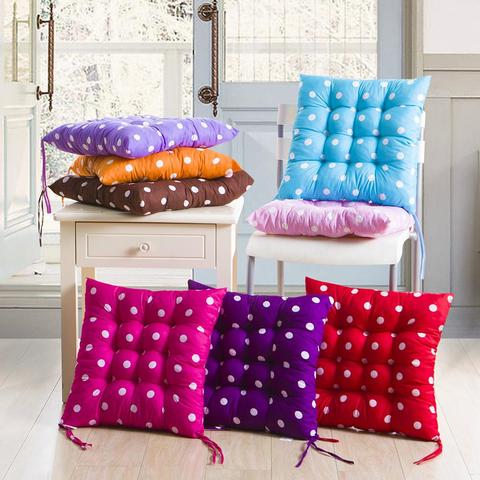 Square Polka Dots/Square Grid Tie on Chair Cushion Seat Mat Home Office Decor ► Photo 1/6