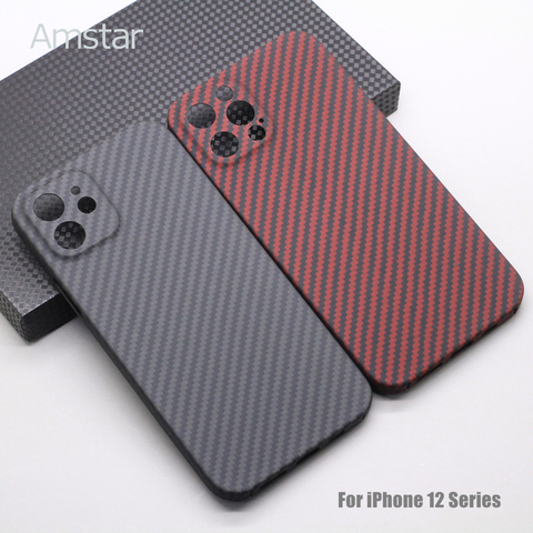 Amstar Pure Carbon Fiber Lens protection Phone Case for iPhone 11 Pro Max Ultra thin Shockproof Carbon Fiber Hard Cover ► Photo 1/6