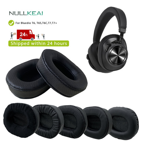 NULLKEAI Replacement Thicken Leather Earpads For Bluedio T6,T6S,T6C,T7,T7+ Headset Memory Sponge Cushion Sleeve ► Photo 1/6