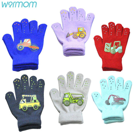Warmom Children Gloves Winter Baby Boys Girls Warm Gloves Infant Baby Mittens Children Toddler Kids Full Finger Mittens ► Photo 1/6