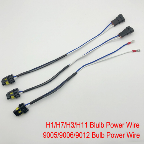 2pcs 9005 9006 H11 H3 Female to H7 Male Wire Harness Connector HID Kit Xenon Lamp Power extend Bulb Ballast cable HB3 HB4 HIR2 ► Photo 1/6