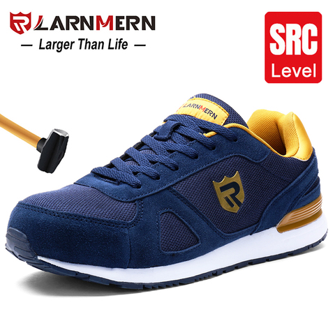LARNMERN Men's Steel Toe Work Safety Shoes Lightweight Breathable Anti-smashing Non-slip Reflective Casual Sneaker ► Photo 1/6