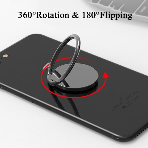 Luxury metal Mobile Phone Socket Holder Universal 360 Degree Rotation Finger Ring Holder Magnetic Car Bracket Stand Accessories ► Photo 1/6