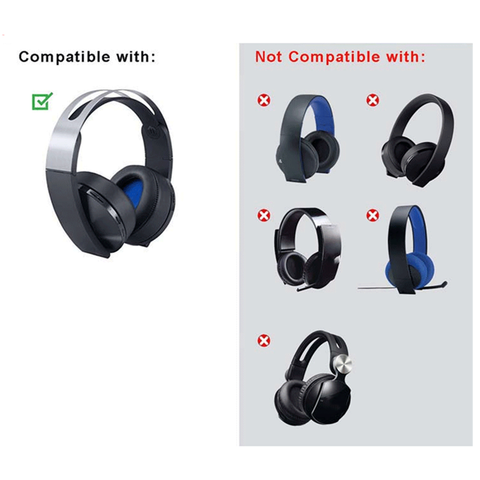 Ear Pad For sony Platinum Wireless Headset PlayStation 4 PS4 7.1 CECHYA-0090 Headphones Accessories Blue Headband Earpads Black ► Photo 1/6