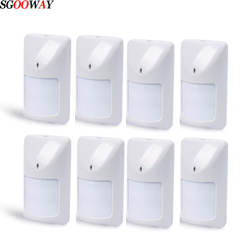 Sgooway 8 pieces Wired PIR sensor infared detector wired motion sensor alarm system ► Photo 1/6