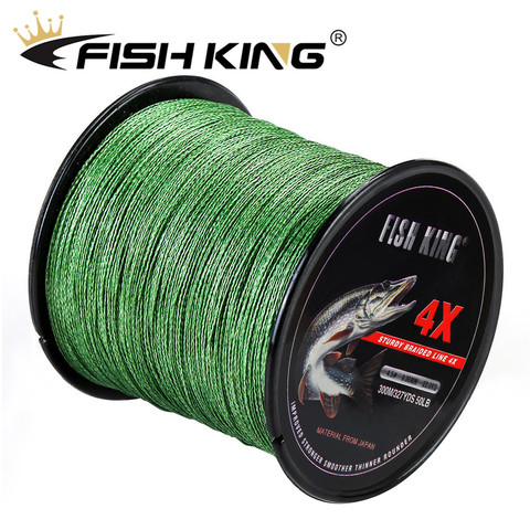 FISH KING 300M/500M Braided Wire PE Braided Fishing Line 0.4#-6.0# 0.10mm-0.40mm 8-60LB 4 Strands PE Multifilament Fishing Line ► Photo 1/6